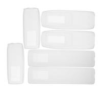 MOLUCKFU 6 pezzi di protezione per telecomando in silicone trasparente, antigraffio, elastico, adatto per TV e condizionatori, rivestimento protettivo trasparente con indicatore completo dei tasti