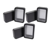 MOLUCKFU 6 pezzi Scatola Porta Carte da Gioco in Metallo con Coperchio Contenitori Rettangolari Compatti per Carte Ramino Scala e Accessori Organizer Multiuso per Giochi Cosmetici e