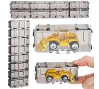 MOLUCKFU 64 Coperchio, Scatole Espositive Piccole per Modellini di Auto da Collezione, Set da 40 Pezzi per Esposizione e Conservazione Giocattoli da Collezione