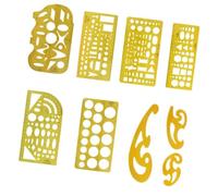 MOLUCKFU 9 Pezzi Kit Righelli da Disegno per Architettura e Misurazione, Plastica, Giallo, per Rete Tecnica e Misurazione Frazionaria, Ausilio per Disegno, Scuola e Ufficio