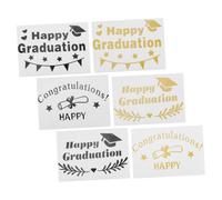 MOLUCKFU Adesivi per Palloncini Laurea 6 Pezzi Trasparenti Autoadesivi Decorativi per Feste Cerimonie e Asili Adesivi Lettere per Decorazioni Palloncini Graduazione