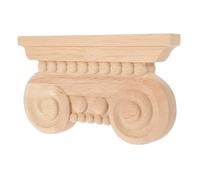 MOLUCKFU Applique Legno Intagliato per Mobili Colonnina Romana Decorativa per Armadi e Porte Design Europeo Facile Installazione