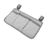 MOLUCKFU Borsa da Letto Laterale in Pongee con 4 Tasche Separate e Portabicchiere Integrato per Organizzazione Efficiente in Camere da Letto e Strutture di Assistenza