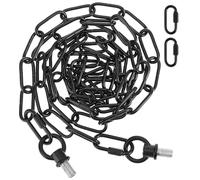 MOLUCKFU Catena di Illuminazione Sospesa Nera Regolabile 35X09 M in Ferro Anelli e Ganci per Lampadari e Cesti Appesi Kit Completo per Installazione in Casa Hotel e Ristorante