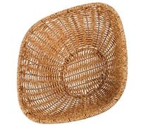 MOLUCKFU Cesto Intrecciato in Materiale e Effetto Rattan Vassoio Porta Pane e Frutta da Tavolo Grande Cesta Versatile per Snack e Decorazione Casa Soggiorno Riutilizzabile