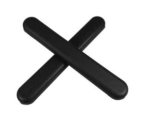 MOLUCKFU Coppia di Coperture per Braccioli in Abs per Sedia a Rotelle Nero 2 Pezzi Facili da Pulire Distanza Fori 22,5 Cm per Sollievo Affaticamento Gomito