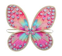 MOLUCKFU Costume da Farfalla per Digitali Stampate Mantello Rosa Cinturini Leggeri Accessorio per Feste di Compleanno Halloween e Giochi di Ruolo