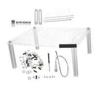 MOLUCKFU Custodia trasparente per PC Open-Air Uatx fai da te, supporto aperto con base stabile per controllo dei componenti e banco di prova per PC, design compatto per una facile manutenzione e