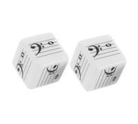 MOLUCKFU Dadi Musicali Didattici, Set da 2 Pezzi in Plastica Note Musicali, Strumento Educativo per Lezioni di Teoria Musicale e Giochi Ritmici in Aula a Casa