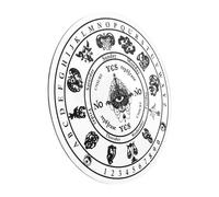 MOLUCKFU Decorazione Da Tavolo Acrilico Per Divinazione Pannello Pendolo Con Design Intagliato Arte Unica Per Meditazione e Spiritismo