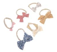MOLUCKFU Fasce Elastiche per Chioma Bambina Fiocco in Cotone 6 Pezzi per Massimo Comfort e Facile Abbinamento Accessori per Neonate e Ragazzo Ragazza