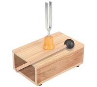 MOLUCKFU Forchetta Acustica con Base in Legno e Martello per Terapia del Suono Esperimenti Fisici e Rilassamento Yoga