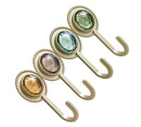 MOLUCKFU Ganci Adesivi da Parete senza Fori 4 Pezzi Design Elegante e Moderno per Bagno e Cucina, Supporto Forte e Resistente in Abs e As per Appendere Asciugamani e Chiavi