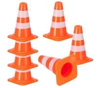 MOLUCKFU Giocattoli Segnali Stradali Coni Stradali Giocattolo per Set 7 Pezzi in ABS Resistente Simulazione Ostacoli Educativi per Gioco Creativo e Apprendimento Sicurezza su e