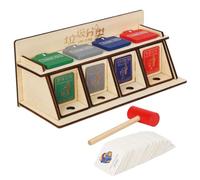 MOLUCKFU Giocattolo Educativo in Legno per la Raccolta Differenziata dei Rifiuti per Set Fai da Te Smistamento Rifiuti Schede Didattiche Gioco per Imparare la Raccolta Differenziata e