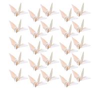 MOLUCKFU Gru Origami in Carta Bianco, 100 Pezzi, Pronte all'Uso e Piegate, Impermeabili, Decorazioni Eleganti per Wedding e Background Decoration