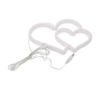 MOLUCKFU Lampada al Neon a Forma di Cuore LED USB per San Faustino e Matrimoni Luce Decorativa da Tavolo e Parete per Feste Romantiche e Camere da Letto