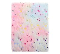 MOLUCKFU Notebook per Studenti con Copertina Peluche Adorabile e Sfumata Cuore Taccuino Multiuso con Liscia per Scrivere Poesie e Appunti Block Notes Accogliente e Creativo per Ragazze per