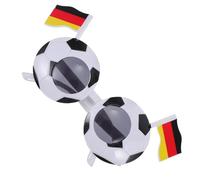 MOLUCKFU Occhiali da Festa Forma di Palla da Calcio con Bandiera Tedesca Divertenti e Resistenti Accessorio per Sostenitori e Foto Party