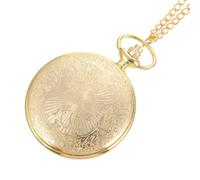 MOLUCKFU Orologio da Tasca Dorato Vintage Catena, Stile Antico Elegante | Quadrante Chiaro Numeri Visibili, Cassa Effetto Specchio, Regalo Retrò, per Uomini e Collezionisti