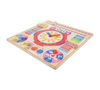 MOLUCKFU Orologio Didattico Gufo in Legno per Giocattolo Educativo per Apprendere Le Stagioni e Cognizione del Portatile con Design Sicuro e Levigato