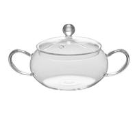 MOLUCKFU Pentola in Vetro Trasparente 1400ml con Coperchio per Stufa, Resistente al Calore per Stufati e Pasta, Casseruola Multiuso da Cucina per Servire e Cuocere