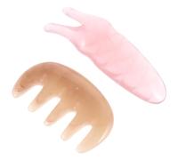 MOLUCKFU Pettine Massaggiante in Y Denti e Forchetta per Agopuntura Strumento Scraping per Massaggio Viso e Rilassamento Muscolare per Assorbimento e Riduzione Stress
