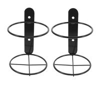 MOLUCKFU Porta Bottiglie Da Parete in Ferro Nero Supporto Singolo Per Vino Design Moderno Per Cucina Bar E Ristoranti Espositore Robusto E Decorativo 5.3X3.7X3.7 Inch