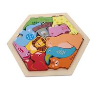 MOLUCKFU Puzzle in Legno Animali per Giocattolo Educativo Cognitivo con Design Animale Sicuro e Liscio Regalo Didattico per Sviluppo Manuale e Mentale