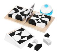 MOLUCKFU Puzzle Rompicapo in Legno Blocchi da Costruzione 32 Pezzi e 40 Carte Sfida Gioco Educativo per e Adulti Stimola Creatività e Capacità Cognitive Adatto a Giochi Sociali e