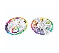 MOLUCKFU Ruota dei Colori per Abbinamenti Professionale 2 Pezzi in Carta a Doppia Faccia, Dimostra Risultati e Illustra Relazioni tra Colori per Nail Art e Trucco