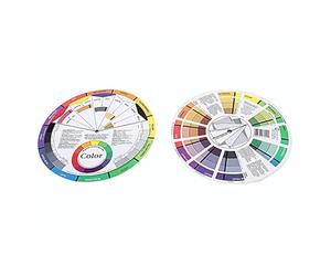 MOLUCKFU Ruota dei Colori per Abbinamenti Professionale 2 Pezzi in Carta a Doppia Faccia, Dimostra Risultati e Illustra Relazioni tra Colori per Nail Art e Trucco