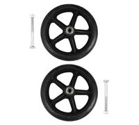 MOLUCKFU Ruote Anteriori per Sedia a Rotelle 7 Pollici Pneumatici Pieni in Gomma Resistente Set 2 Pezzi Cuscinetti a Sfere Accessori per Carrozzina Disabili Sostituzione Facile e