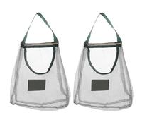 MOLUCKFU Sacchetti a Rete Per Frutta e Verdura 2 Pezzi, Poliestere Traspirante Riutilizzabile, Design a Parete Ampia Apertura, Pratici Per Conservazione in Cucina e Piccoli Spazi