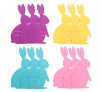 MOLUCKFU Sacchetti Portaposate Coniglietto Pasqua Non Tessuto, Set da 12 Pezzi per Decorazioni Tavola Festa, Borsa Porta Utensili per Matrimoni e Riunioni Familiari