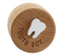 MOLUCKFU Scatola Legno Per Denti Dei Contenitore Porta Denti e Fetali Organizer Per Ricordi Infantili Design Semplice e Capacità Extra-large Facile Da Pulire e Portatile Per Memorie