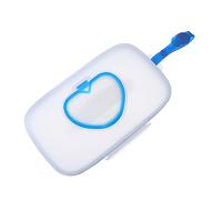 MOLUCKFU Scatola Portatile per Salviette Umidificate per Ragazzo Ragazza Guarnizione in Silicone, Custodia Riutilizzabile in Pp per Passeggino e Cambio Pannolino, Apertura Pulsante per Uso