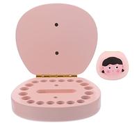 MOLUCKFU Scatolina Porta Dentini da Latte per Ragazzo Ragazza Ragazza Contenitore per Conservazione Denti Scatola Ricordo in Legno per Ragazzo