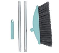 MOLUCKFU Scopa da Pavimento Heavy Duty con Manico Lungo Ergonomico Setole Morbide per Uso Interno ed Esterno Spazzolone Angolare per Cortile e Casa Spazzola Resistente per Pulizia