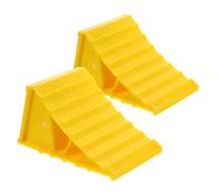 MOLUCKFU Set 2 Pezzi Cunei Triangolari per Ruote Auto 155X10X10 CM in Legno Resistente Fermaruota Portatile Antiscivolo per Garage Rimorchi e Viaggi