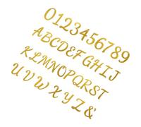 MOLUCKFU Set 26 Lettere e Numeri Glitter Oro per Striscioni Decorativi Granelli Dorati Riutilizzabili per Feste Matrimonio e Compleanni Decorazioni da Tavolo Personalizzabili per