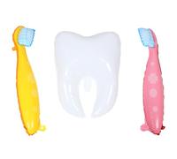 MOLUCKFU Set 3 Palloncini per Feste a Tema Denti Spazzolino Gigante, Decorazioni per Eventi Odontoiatrici e Compleanni, Materiali Resistenti in Pe, Facili da Appendere, per Feste, Scuole