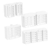 MOLUCKFU Set 4 Mini Edifici per Costruzione Micropaesaggio Modelli di Edifici in Plastica Ornamento Fai da Te Decorazione Tavolo di Accessori per Mini Condominio
