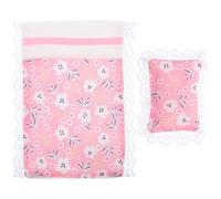 MOLUCKFU Set Biancheria da Letto per Casa delle Bambole Kit Miniatura Lenzuolo e Cuscino Accessori Decorativi per Camera in Miniatura Morbido e Compatto per Casa Bambole