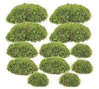 MOLUCKFU Set da 6 Pezzi di Pietre Giardino in Schiuma e Plastico, Decorazioni Artificiali Muschio per Bonsai e Pareti Verdi, Accessori Decorativi per Esterno e Casa