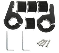 MOLUCKFU Supporto per Luci Moto in Alluminio Nero Morsetto Manubrio, Facile Installazione, Kit per Fissaggio Fanali e Indicatori 20-30mm