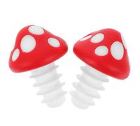 MOLUCKFU Tappi per Vino in Silicone a Forma di Fungo, Set da 2 Pezzi Riutilizzabili e Sigillanti, Risparmiatori di Freschezza per Uso Domestico e Feste