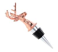 MOLUCKFU Tappo per Bottiglia in Lega di Zinco con Testa di Cervo Creativo Salvagoccia e Guarnizione Tappo per Vino Piccolo e Resistente per Conservazione Ottimale Accessorio Elegante per