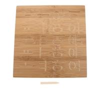MOLUCKFU Tavoletta di Scrittura in Bambù Doppia Faccia con Solchi per Pratica di Scrittura e Disegno Educativo per Età Prescolare Strumento per Abilità Motorie e Tracciamento Lettere Korean