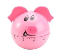 MOLUCKFU Timer da Cucina Meccanico Rosa a Forma di Porcellino Timer Didattico con Funzione di Conto Rovesciato Promemoria per Studenti e Controllo Tempi di Cottura senza Batteria per